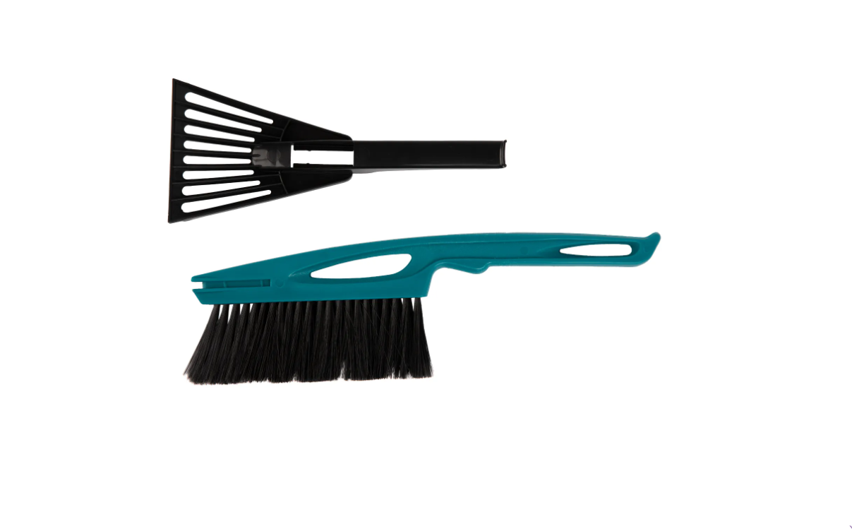 Щетка-сметка для снега со скребком 400 мм, бирюзовая Sparta Россия 552955