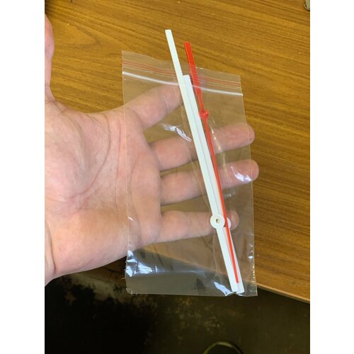 Стрелки для часового механизма, Золотой жук, пластиковые белого цвета,