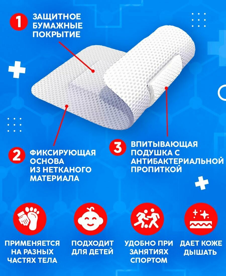 Картинки Повязка Angel, пластырная, стерильная, бактерицидная, 15x9 см, 2 уп. (по 10 шт. в уп.), лейкопластырь послеоперационный