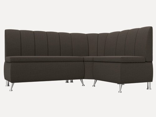 Изображение товара Диван кухонный угловой Кантри, правый угол, 4-местный, размер: 170x88х133см, Рогожка, Амур 05 коричневый