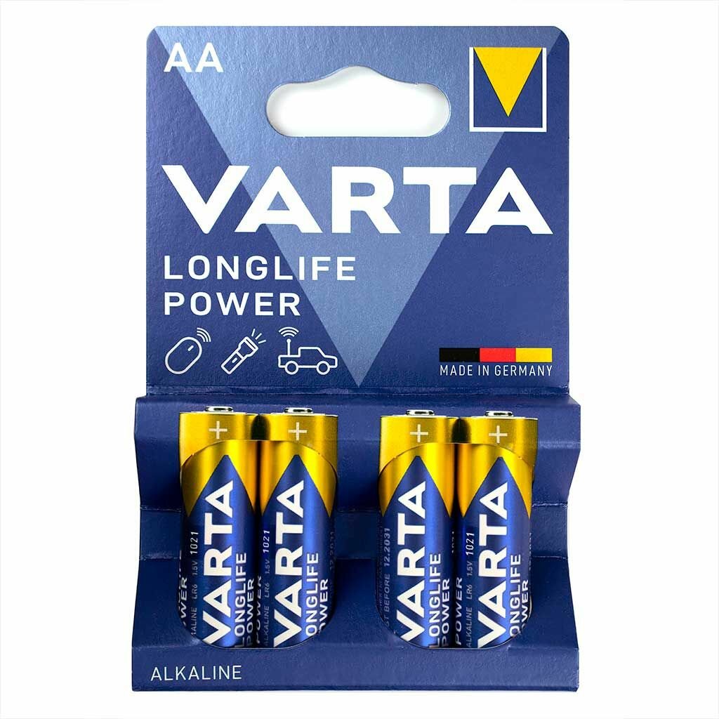 Батарейка алкалиновая VARTA Longlife Power 4906 LR6 BL-4 (4шт)