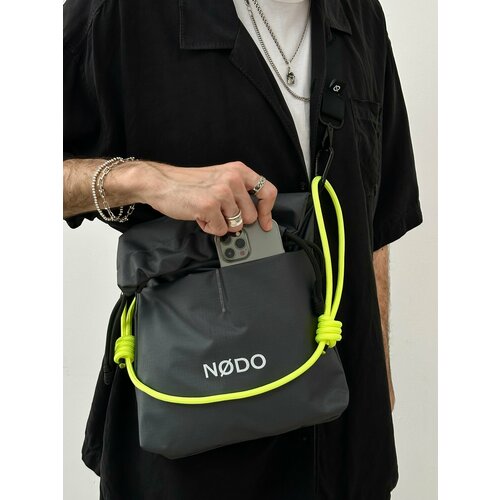 Сумка кросс-боди NODO, фактура матовая, серый