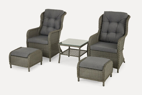 Изображение товара Набор садовой мебели Hoff Orion, 50x42x50 см, искусственный ротанг, цвет серый