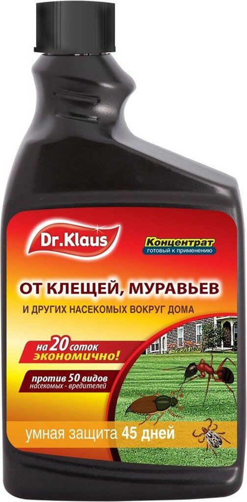 Средство от клещей муравьев и других ползающих Dr.Klaus запасной флакон 1 л
