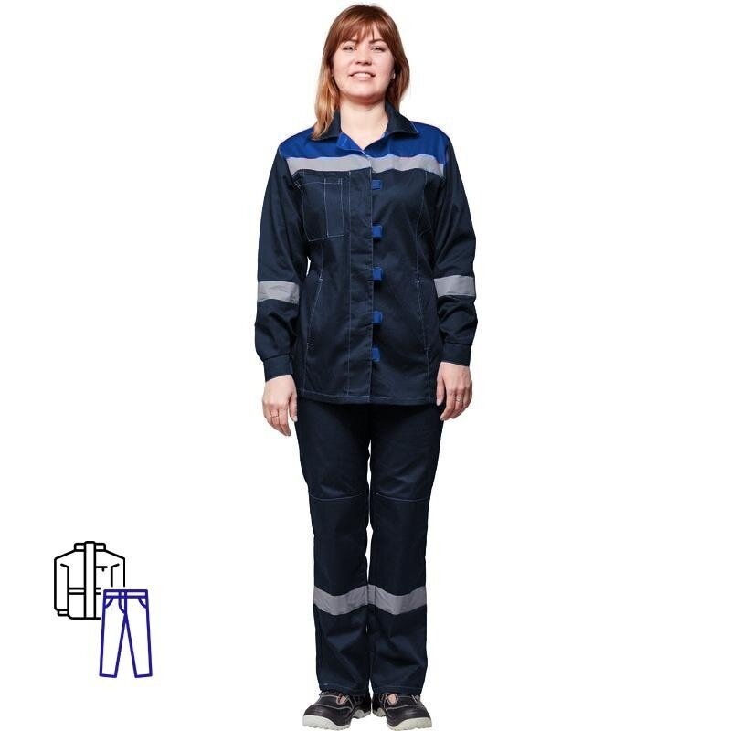 Костюм рабочий КНР летний женский л20-КБР синий васильковый размер 48-50 рост 158-164 см (л20-КБР жен син/вас)
