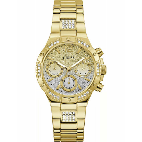 фото Наручные часы guess, бесцветный, золотой