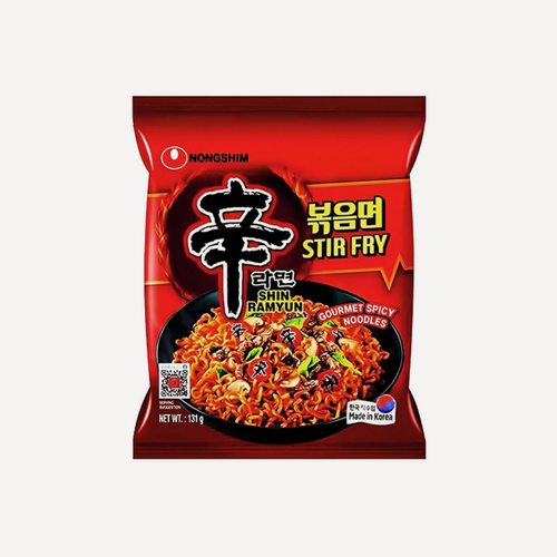 Изображение товара Лапша быстрого приготовления Nongshim Шин Рамен Stir Fry жареная с острым вкусом 131 г, Южная Корея