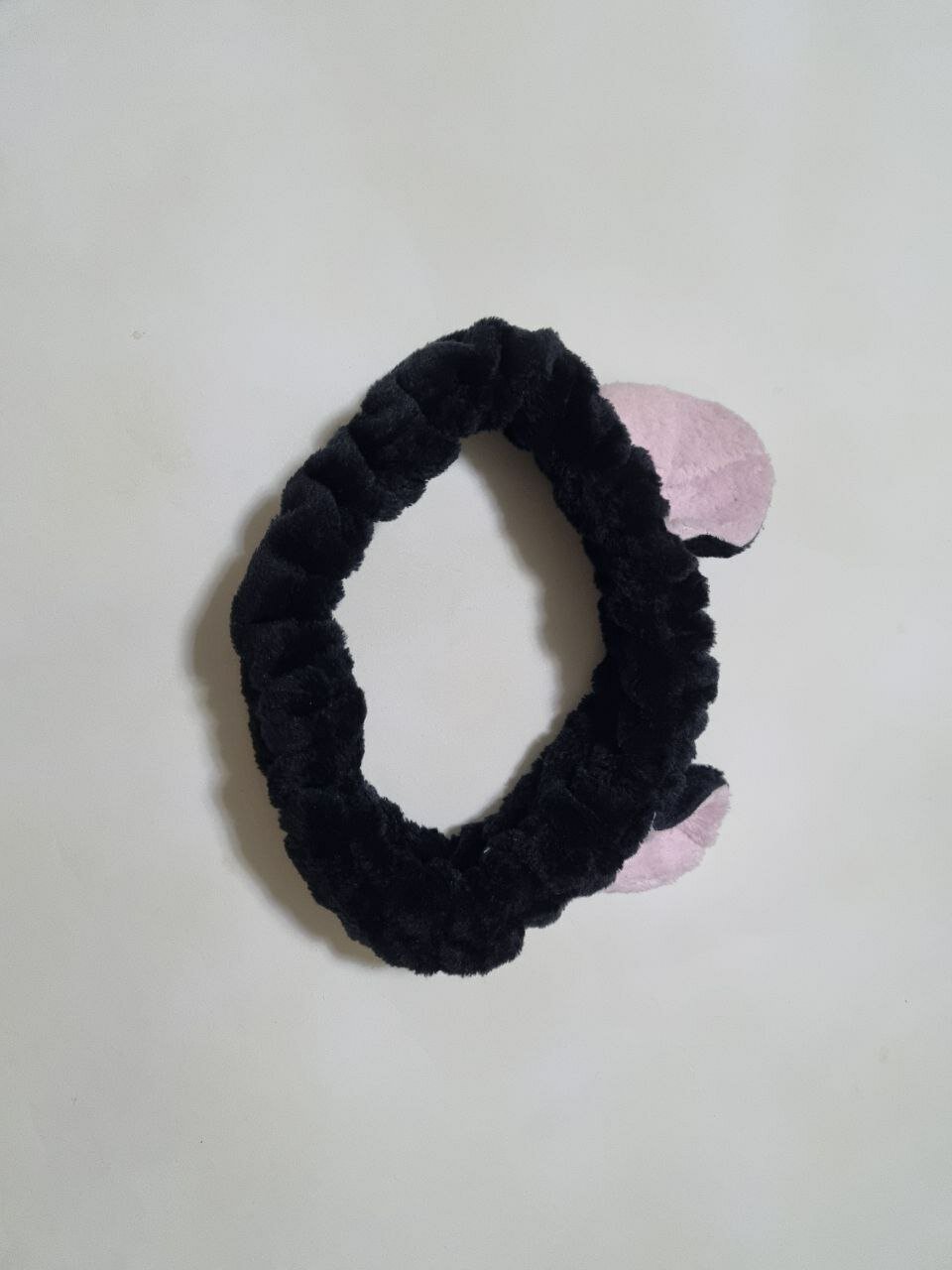 Ободок для умывания с ушками черный — фото 1