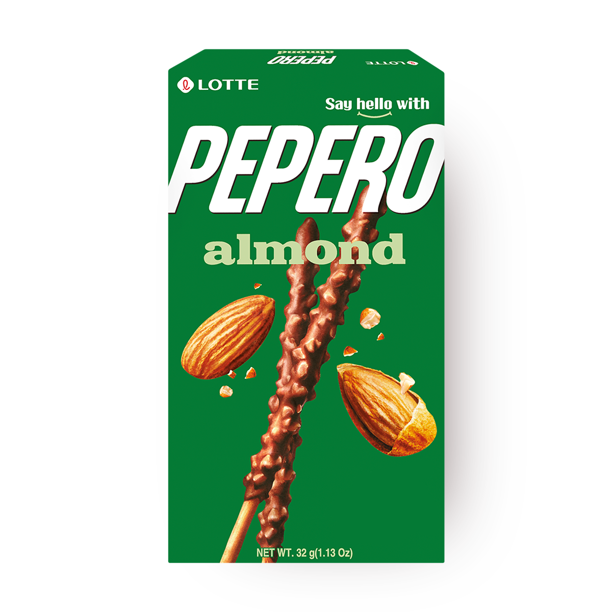 Соломка Pepero Lotte, с миндалём, в шоколадной глазури, 36 грамм