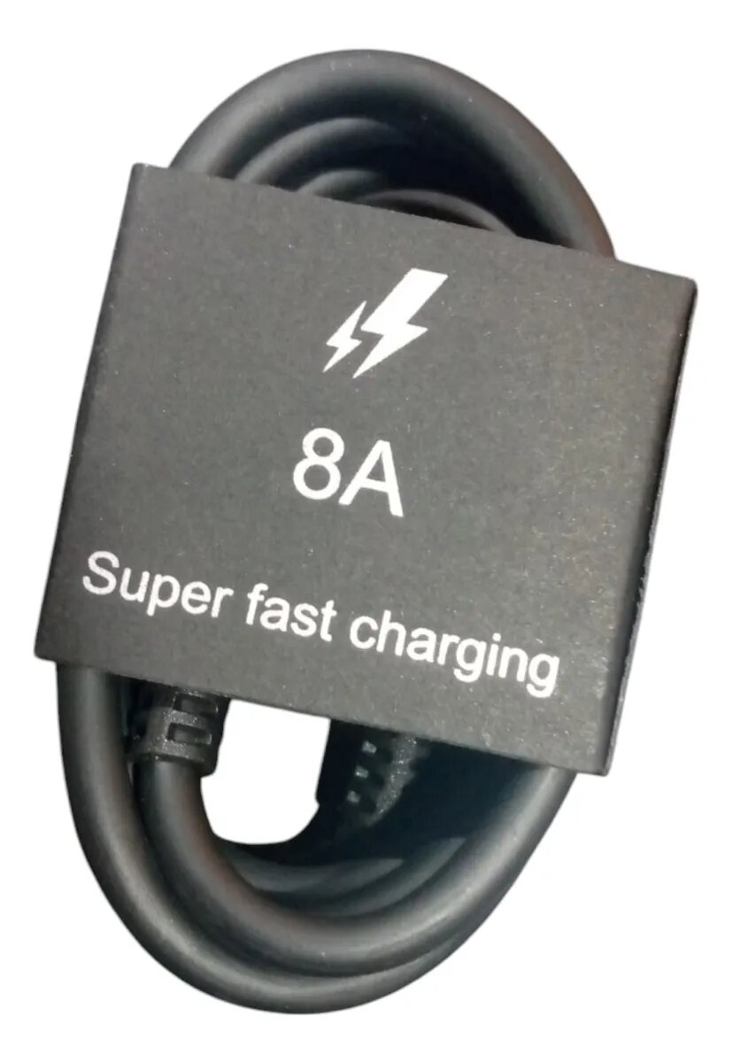 Кабель для быстрой зарядки Samsung USB-C — USB-C 8A, черный прочний — фото 1