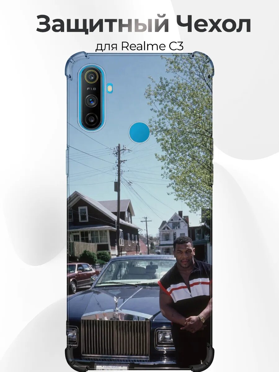 Чехол Realme C3 Майк Тайсон и Rolls-Royce