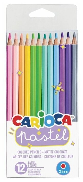 Carioca Карандаши цветные пастельные Pastel, 12 цветов (43034) разноцветный
