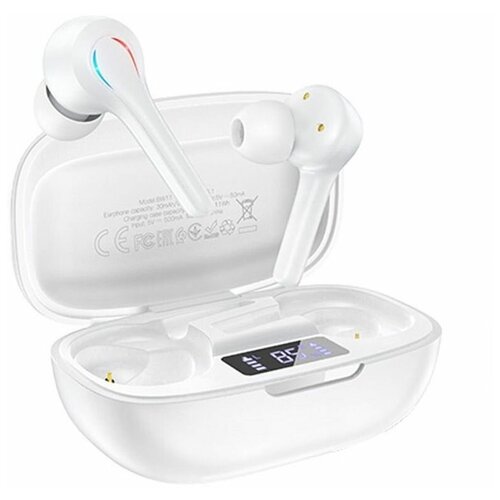 Наушники внутриканальные Borofone BW11 Graceful sound пластик микрофон bluetooth 51 цвет белый 133900₽