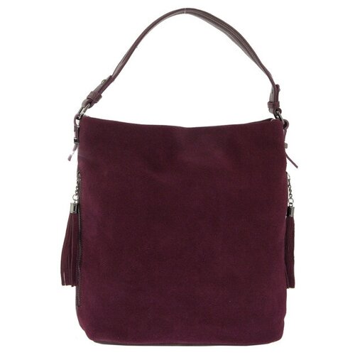 Сумка мешок кожа и замш бордовая Applaud С 7904-5