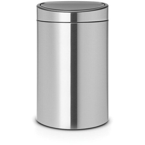 Мусорное ведро Brabantia Touch Bin New, двухсекционное, цвет стальной матовый, 10 л / 23 л