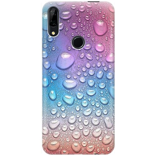 фото Силиконовый чехол на huawei p smart z / y9 prime (2019) / honor 9x / 9x premium / хуавей п смарт зет / у9 прайм (2019) / хонор 9х / 9х премиум с принтом "множество капель" gosso