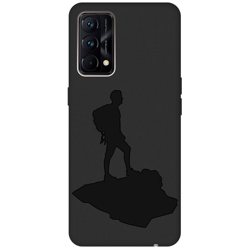 Матовый чехол Trekking для Realme GT Master Edition / Рилми ГТ Мастер Едишн с 3D эффектом черный матовый чехол rich scrooge для realme gt master edition рилми гт мастер едишн с 3d эффектом черный