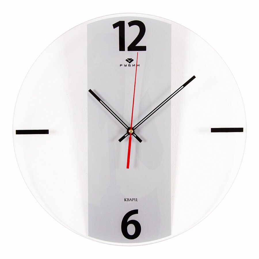 Часы настенные Рубин "Минимализм", прозрачные, открытая стрелка, d-39см (4041-008)