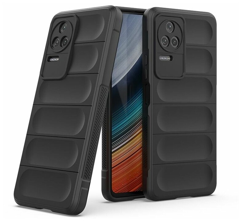 Противоударный чехол Flexible Case для Xiaomi Poco F4 черный