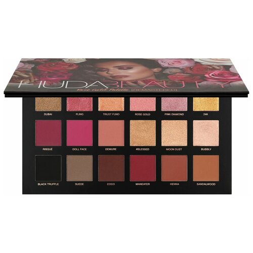 Huda Beauty Палетка теней Rose Gold Remastered, 16.6 г