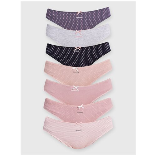 фото Твое набор трусов слипы низкой посадки, 7 шт., размер s, мультицвет