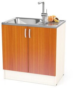 Кухонный стол МД-ШНМ800 Стол <b>под</b> <b>мойку</b> 80 см, цвет дуб/вишня, ШхГхВ 80х60х85 см. <span>размер стола (шхгхв): 80х60х85 см. Столешница не предусмотрена. Кухонный стол МД-ШНМ800 - широкий</span>