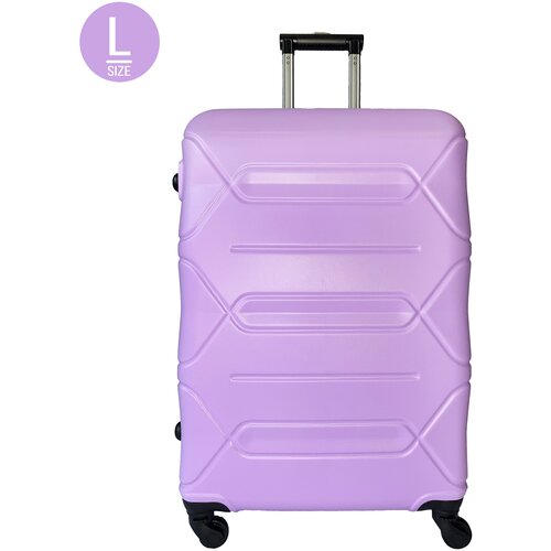 фото Чемодан, большой размер (l) 95 л, съемные колеса, кодовый замок. цвет - лавандовый твой чемодан