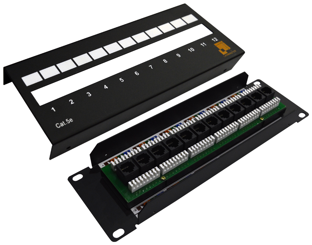Патч-панель настенная, 12 портов RJ-45, категория 5e, UTP, горизонтальная, с фронтальным можтажом, L LANMASTER - фото №2
