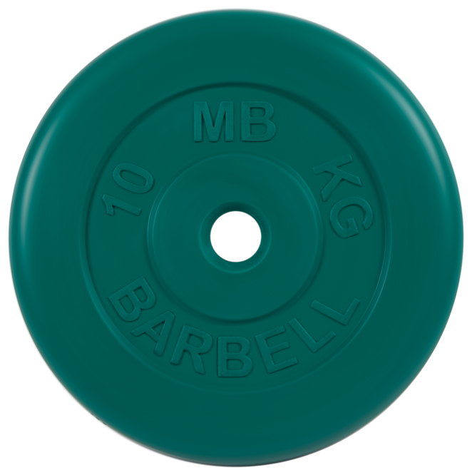 Диск MB Barbell Стандарт MB-PltC26 10 кг зеленый