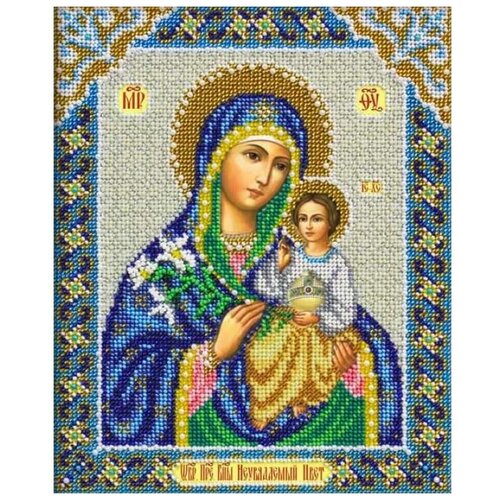 Набор вышивки бисером «Богородица Неувядаемый цвет», 20x25 см, Паутинка