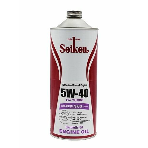 Масло Моторное Seiken Synthetic A3/B4/Sn/Cf 5w-40 1л SEIKEN арт. SKA3B4SN5W40C1
