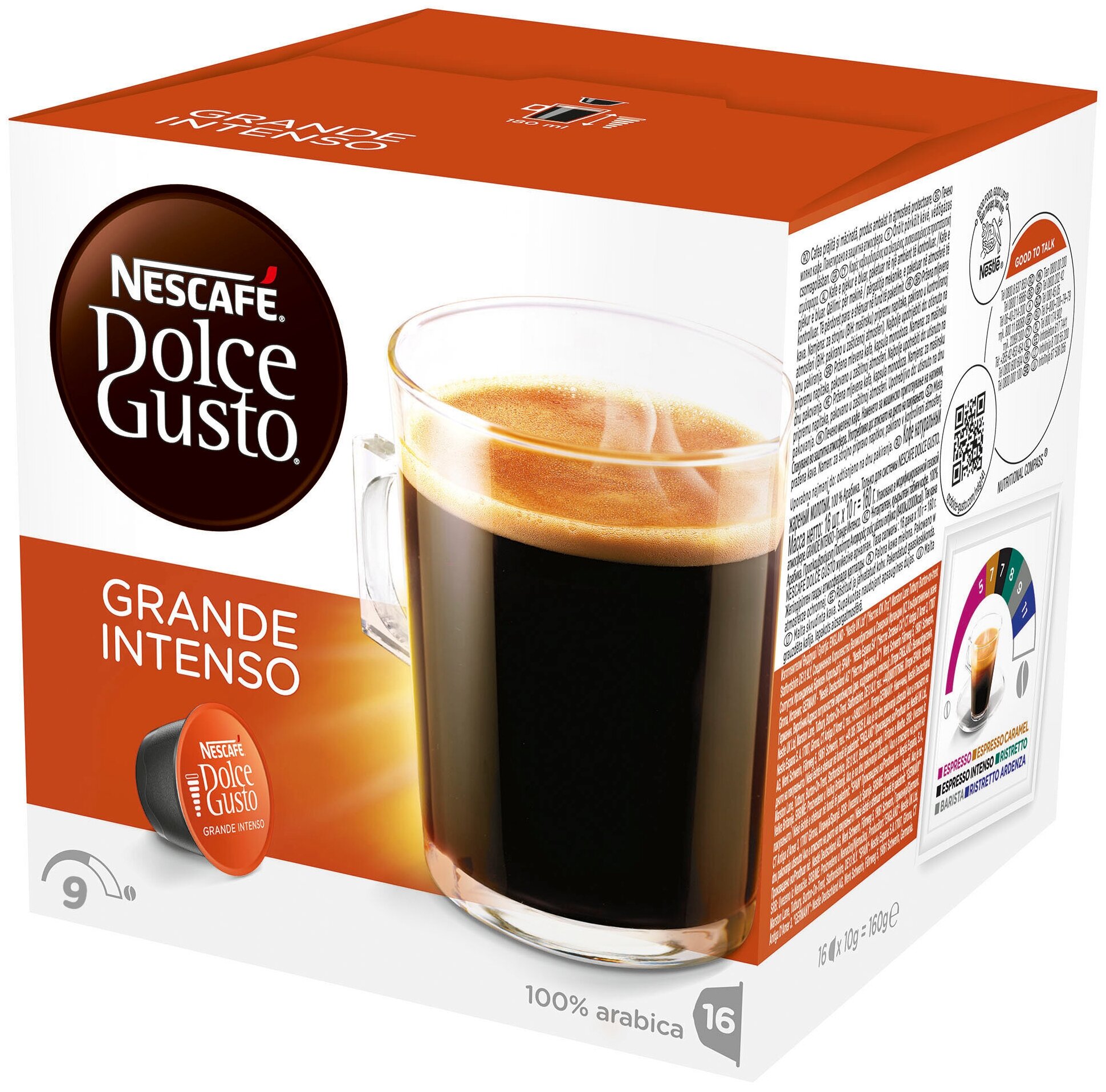 Кофе натуральный жареный молотый Nescafe Dolce Gusto Grande Intenso 16кап,144гр - фотография № 4