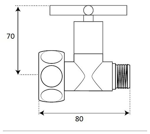 Вентиль прямой 1х1" г/г ручка-крест хром - фотография № 5