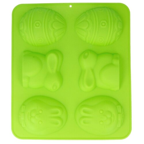 Форма силиконовая Pan-Cake для пирожных SPC-0033 30 x 26.5 x 2.5 см Пасха-6 ячеек 19743607402