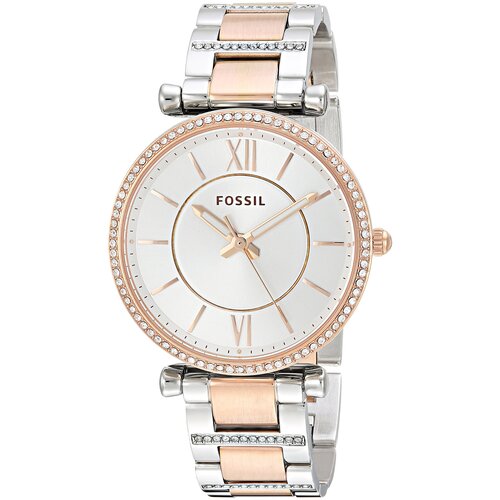 Наручные часы FOSSIL Carlie, серебряный, золотой наручные часы fossil carlie es5272 белый