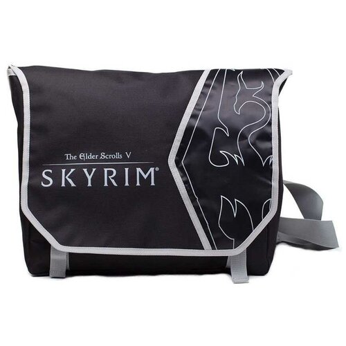 фото Сумка skyrim: logo and dragon art messenger bag difuzed