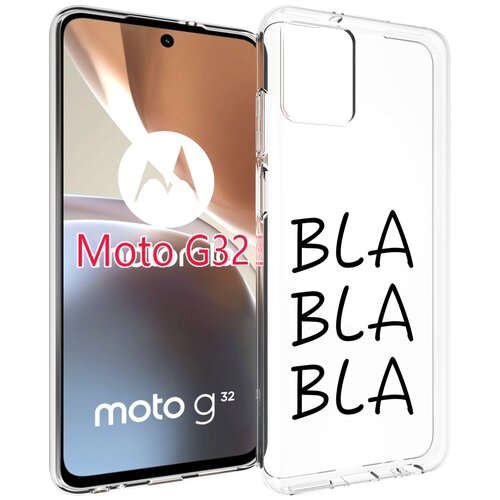Чехол MyPads Bla-Bla для Motorola Moto G32 задняя-панель-накладка-бампер