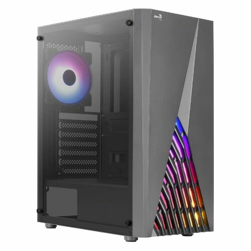 Корпус ATX Aerocool DELTA, Midi-Tower, без БП, черный [delta-g-bk-v1]