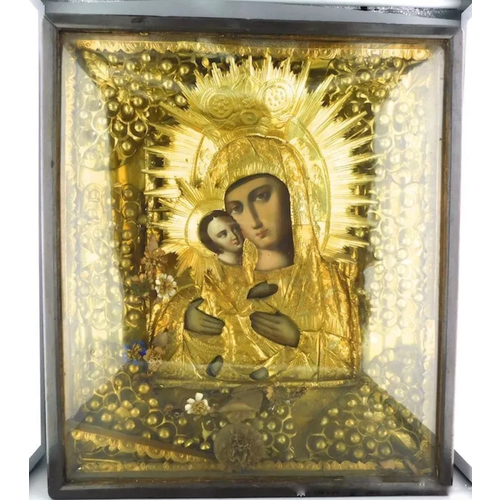Икона божией матери владимирская доска академическая живопись