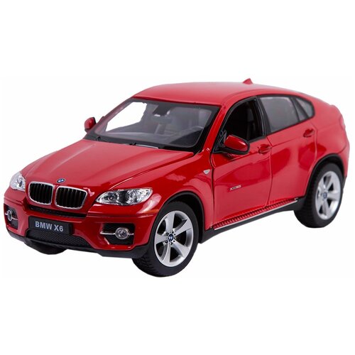 Внедорожник Rastar BMW X6 (41500) 1:24, 20 см, красный