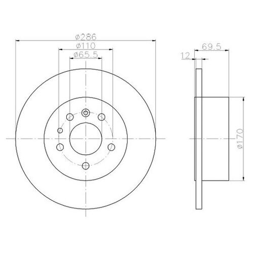 фото Тормозной диск mintex mdc867 для cadillac catera; opel omega