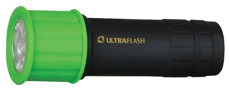 Фонарь LED15001-С 3хR03 светофор, зеленый с черным 9LED Ultraflash