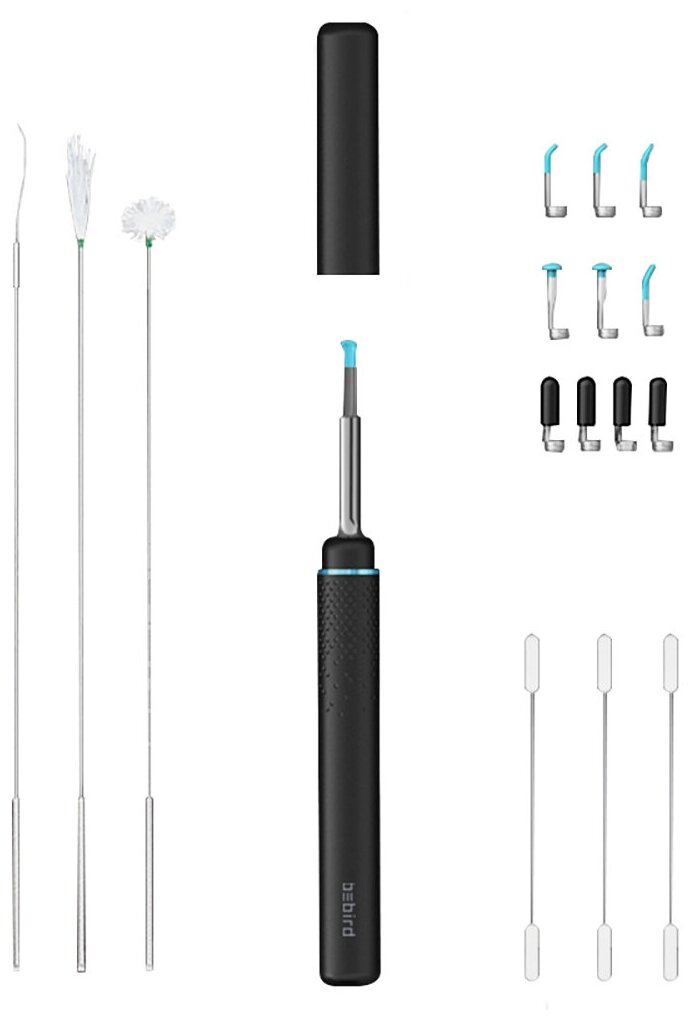 Полный комплект Bebird M9 Pro с кейсом, насадками и кабелем для зарядки