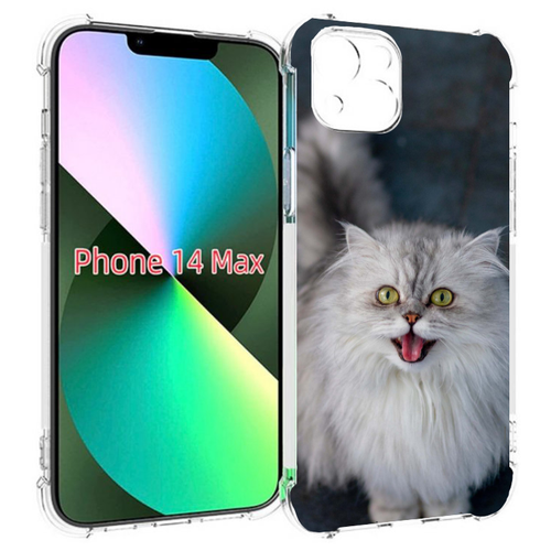 Чехол MyPads порода кошки британская длинная для iPhone 14 Plus (6.7) задняя-панель-накладка-бампер