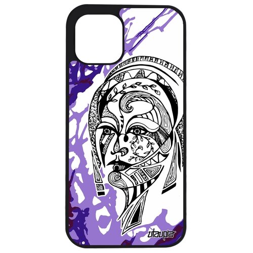 фото Чехол на смартфон iphone 12, "портрет женщины" цветок fleur utaupia