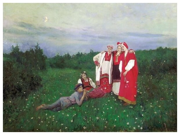 Репродукция на холсте Северная идиллия (Northern idyll) Коровин Константин 40см. x 30см.