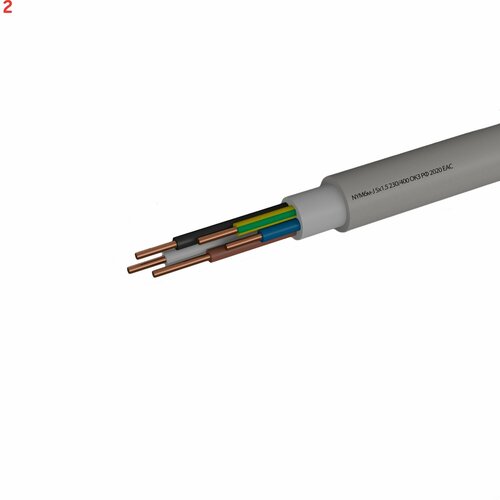 Кабель Камит NYM 5х1.5 на отрез ГОСТ (2 шт.)