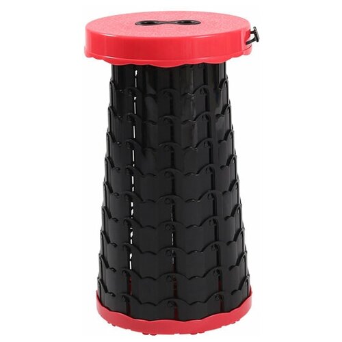 фото Табурет телескопический складной, туристический стул-табурет, высота 45 см, диаметр сидушки 25 см, красный new century 12