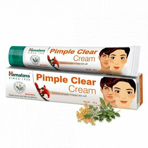 Pimple Clear cream (Пимпл клеа крем) от прыщей и угрей, 20 гр. Himalaya Since 1930 himalaya herbals крем для проблемной кожи 30 г