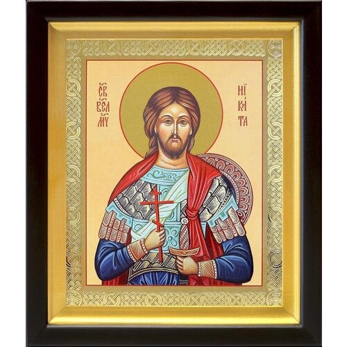 Великомученик Никита Готфский, икона в киоте 19*22,5 см